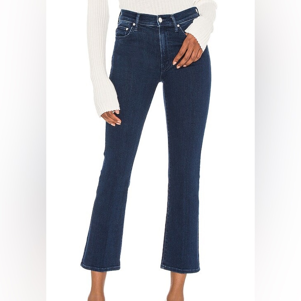 MOTHER Dark Blue Ankle & Cropped Jeans